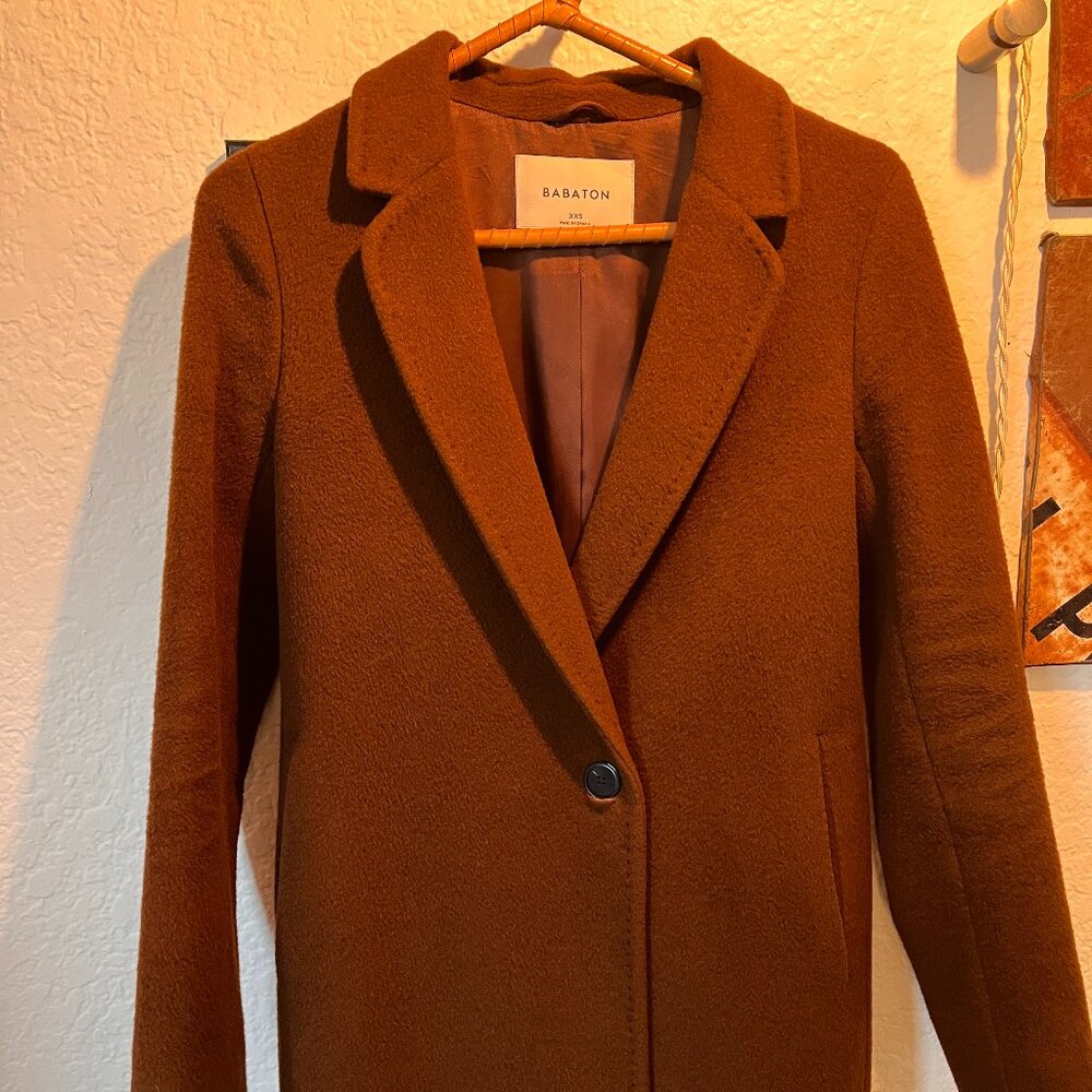 Babaton Camel Hair Stedman Coat XXS